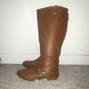 Top Moda mid-Calf boots. Rustic brown. Women’s size 8.